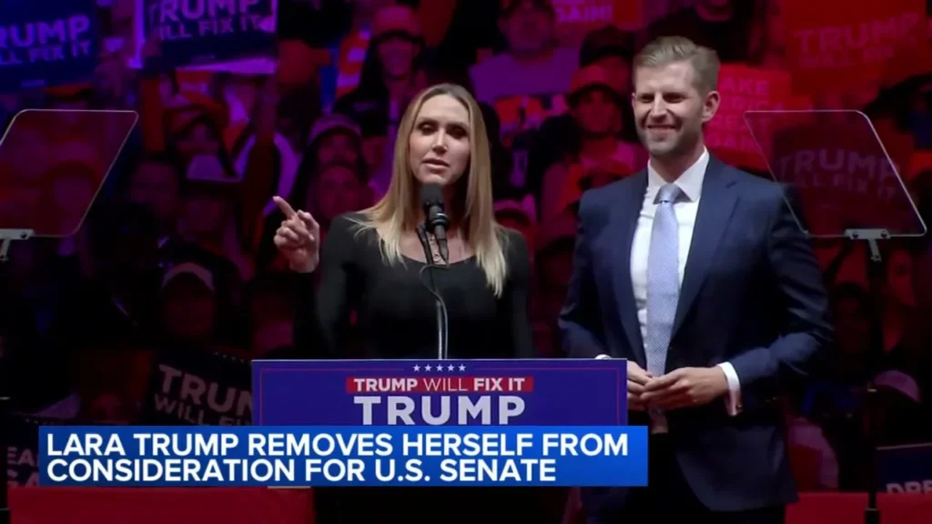 Lara Trump withdraws herself as candidate to replace Marco Rubio