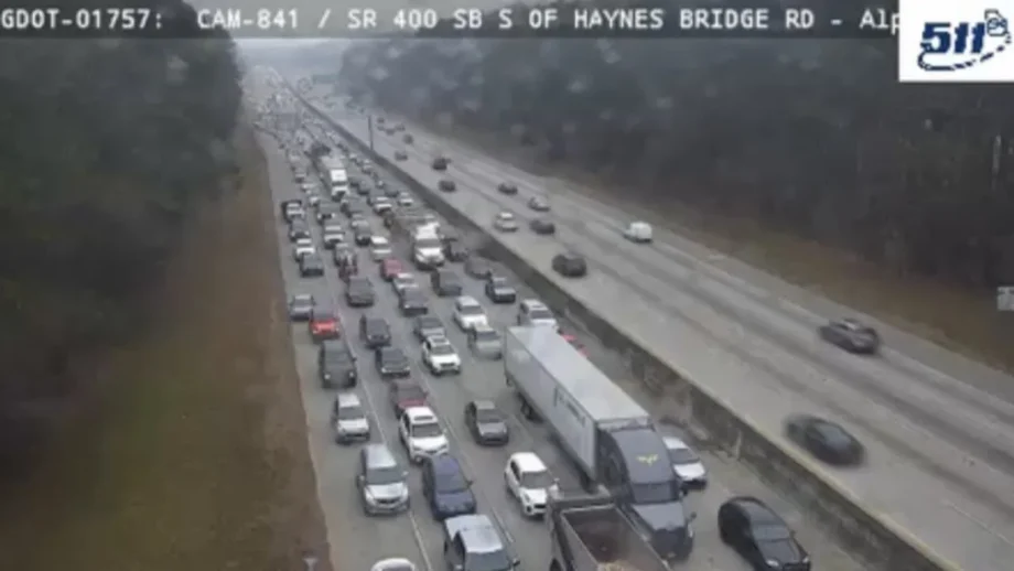 Person seriously injured after crash snarls traffic for hours on SR 400 in Alpharetta