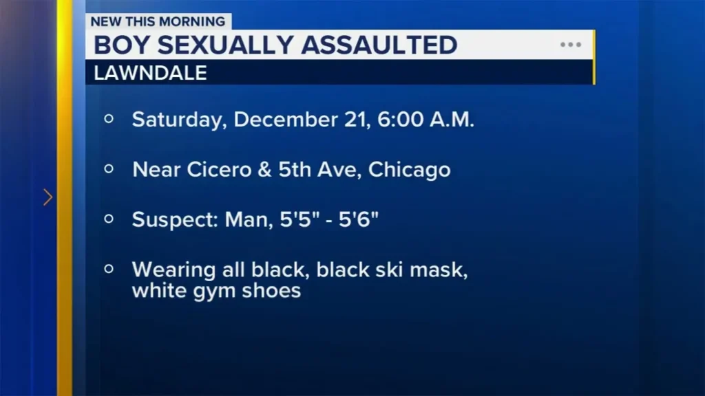 Police searching for suspect after boy sexually assaulted in Lawndale