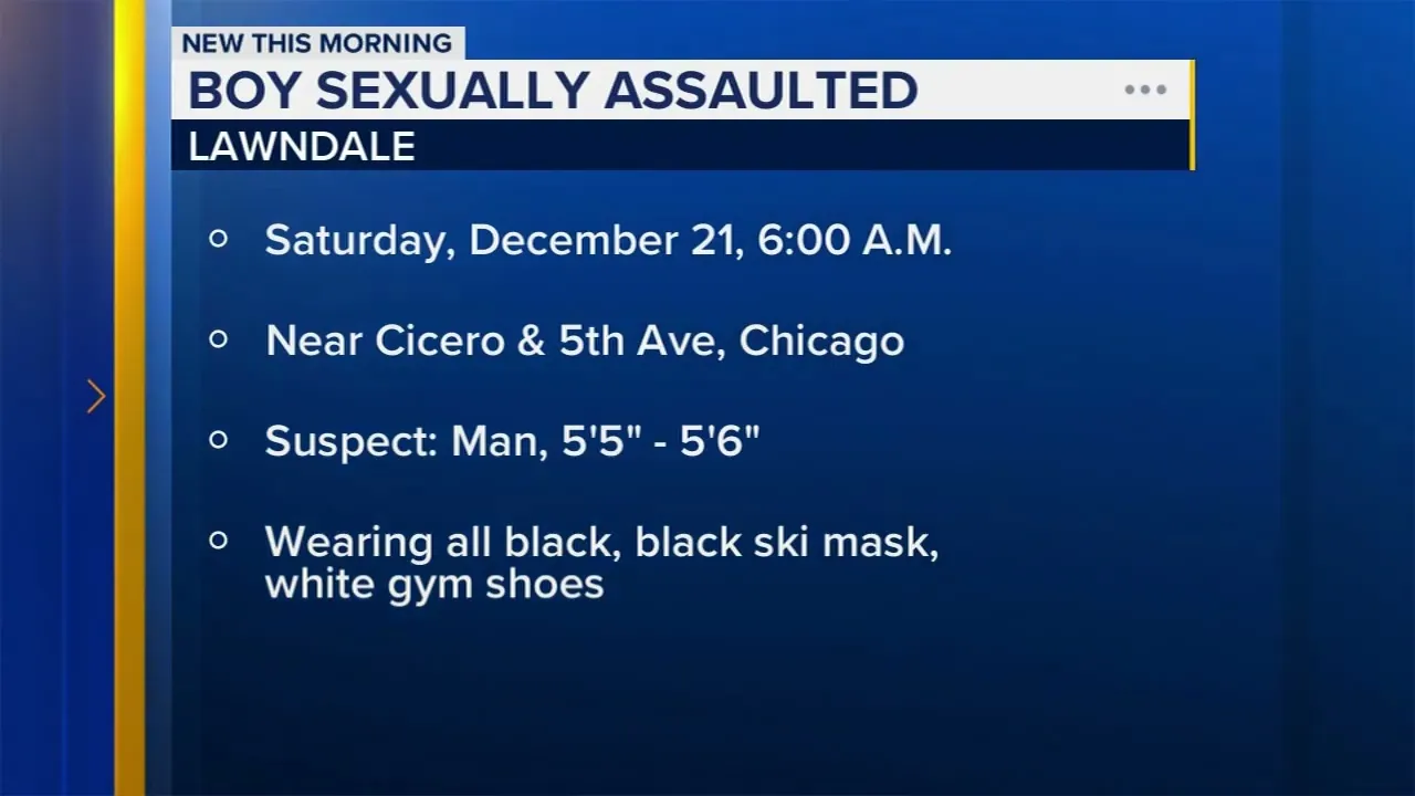 Police searching for suspect after boy sexually assaulted in Lawndale